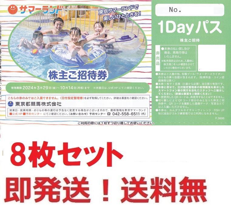 東京サマーランド 株主ご招待券 1Dayパス 4枚