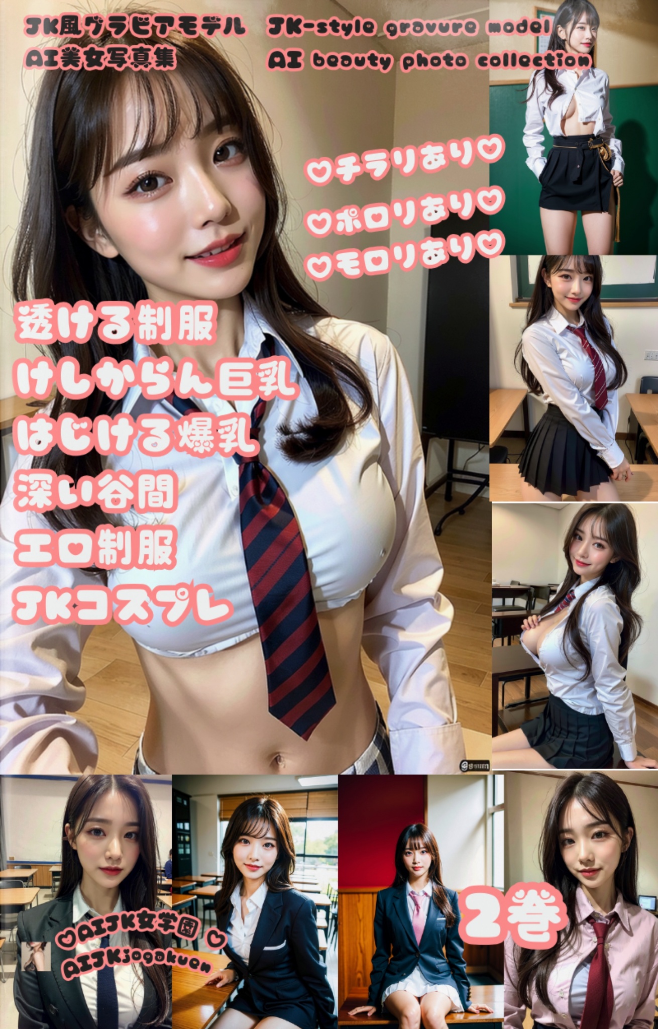 リアルJKの着衣巨乳】けしからん程盛り上がった制服の膨らみが堪らんｗｗｗｗｗ | エロログZ