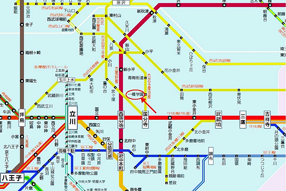 立川駅から立川ステージガーデンへのルートマップ - MDATA