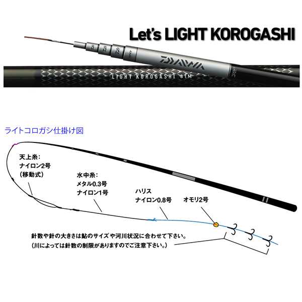 送料無料】国産の新品高弾性 鮎竿 蒼龍コロガシ 900 :