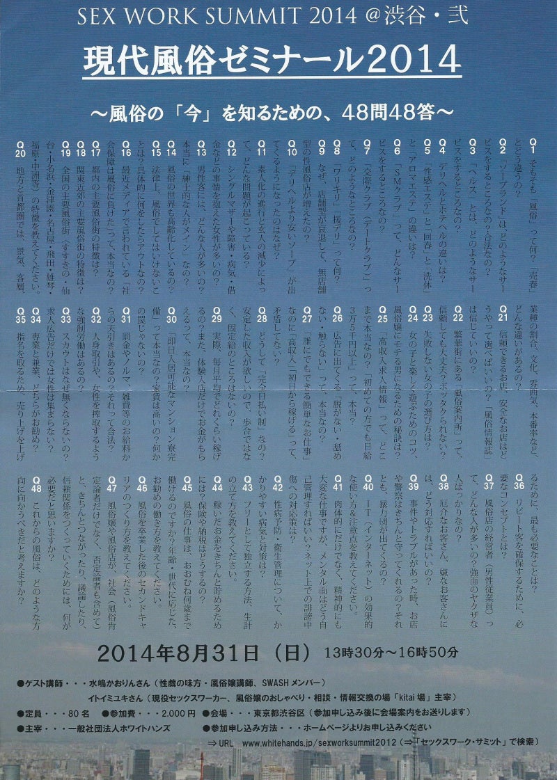 WOM]風俗の「今」を知るための48問48答／性風俗業界の傾向 | （￣～￣；）まず知るコトから始めたい