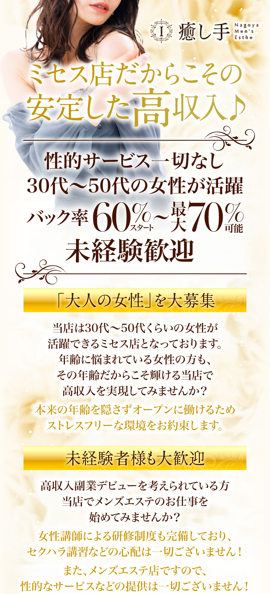 2024年新着】大阪の50代～歓迎のメンズエステ求人情報 - エステラブワーク