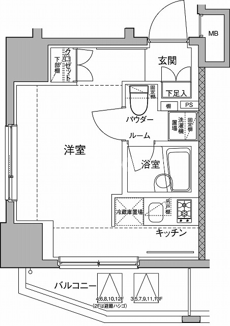 足立区 千住仲町 (北千住駅) 1階 ワンルーム