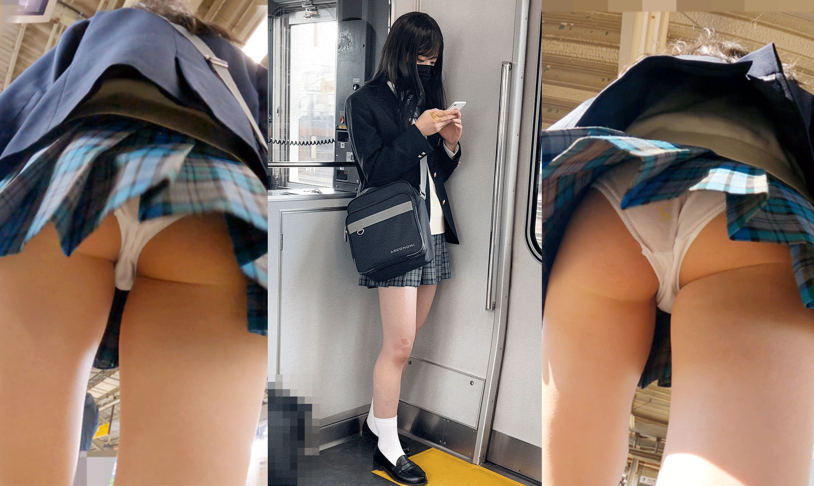 階段パンチラは最高の眺め 素人投稿の盗撮動画はパンコレムービー