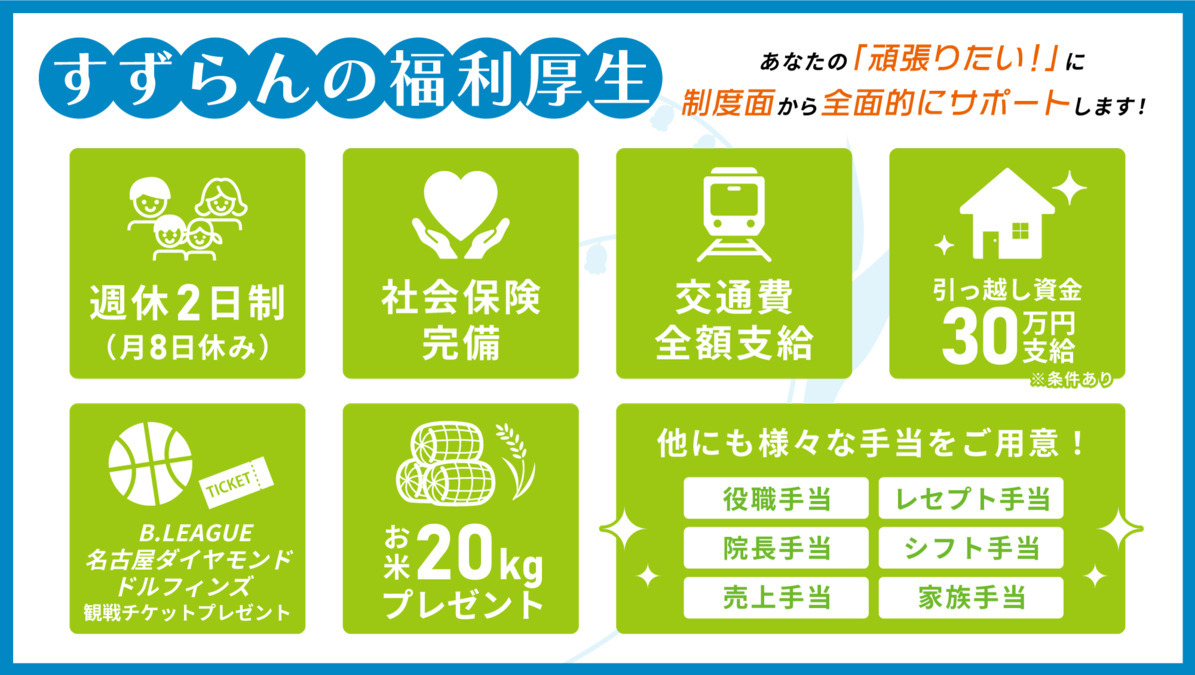 2024年最新】すずらん鍼灸接骨院中村公園院のあん摩マッサージ指圧師求人(正職員) | ジョブメドレー