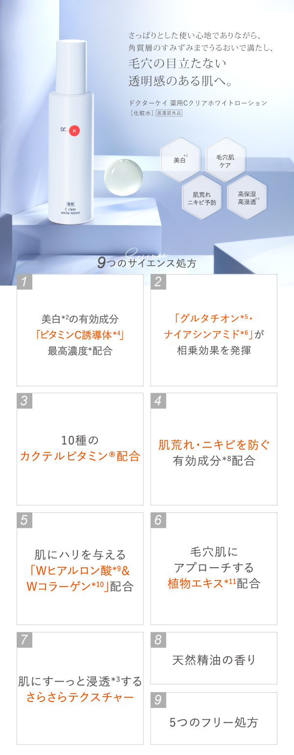 ドクターケイ 薬用Cクリアホワイトローション＜医薬部外品＞｜ドクターケイ【公式】オンラインショップ