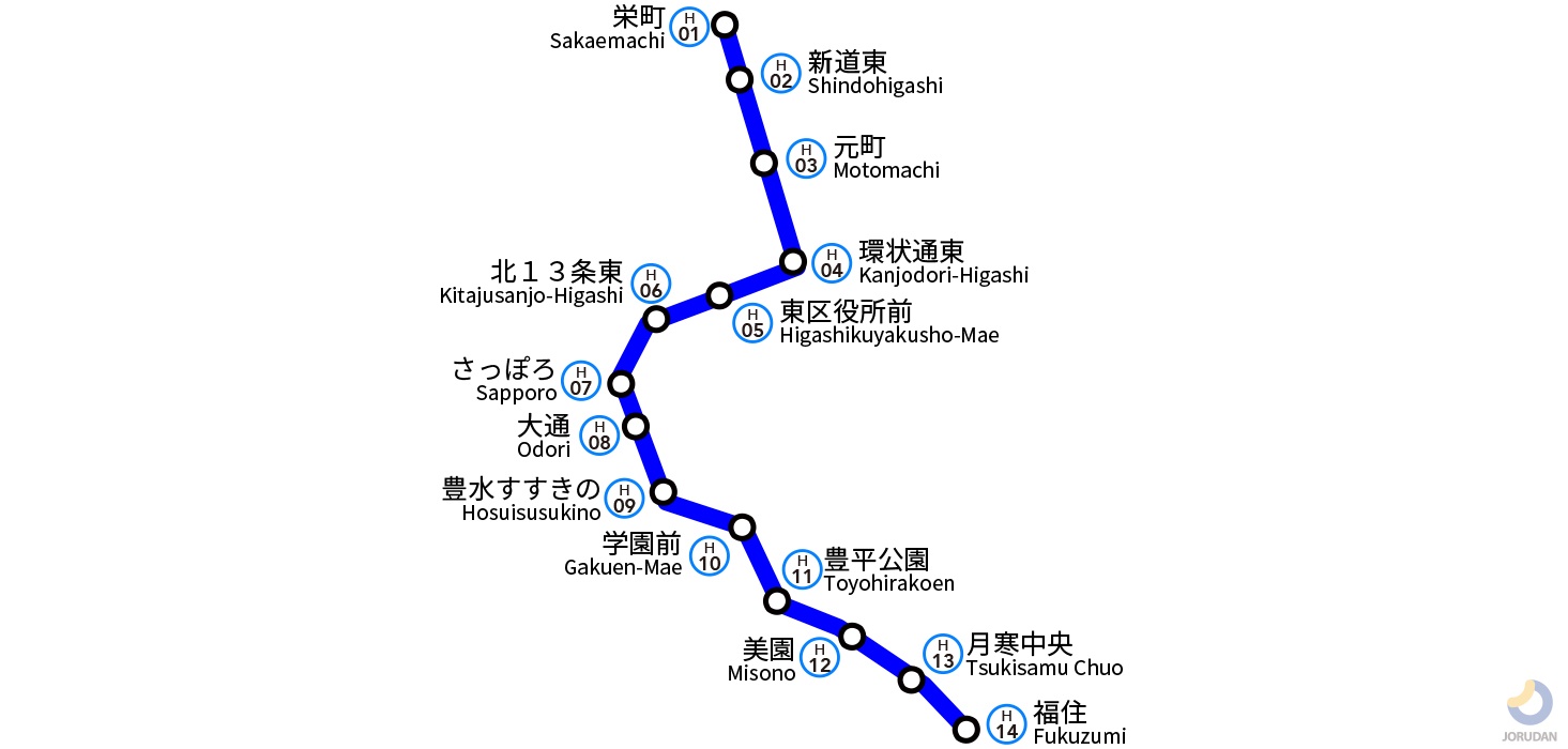 札幌市交通局 東豊線豊水すすきの駅時刻表 H280718現在 |