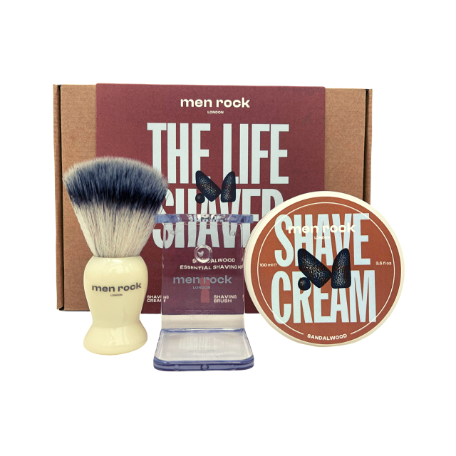 The Life Shaver Sandalwood Essential Shaving Kit Skutimosi priemonių rinkinys, 1vnt