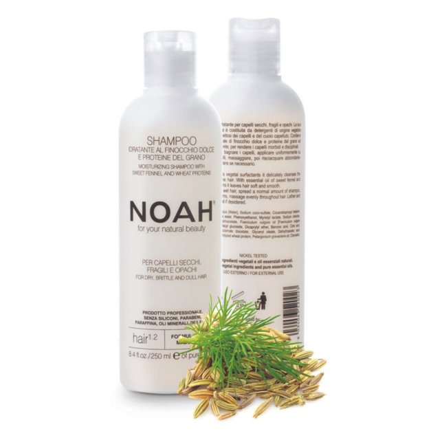 1.2. Moisturizing Shampoo With Sweet Fennel And Wheat Protein Šampūnas sausiems ir lūžinėjantiems plaukams, 250 ml